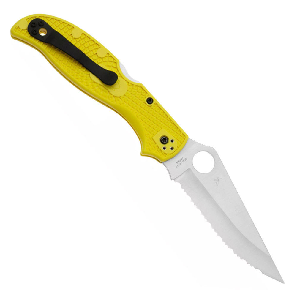 Spyderco C258SYL Stretch 2 XL Salt Yellow Serrated FRN H2 2