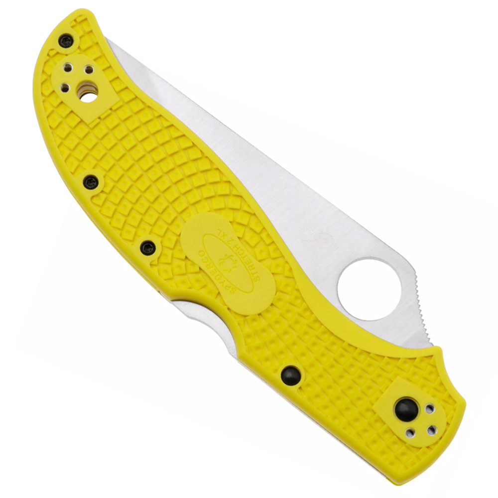 Spyderco C258SYL Stretch 2 XL Salt Yellow Serrated FRN H2 3