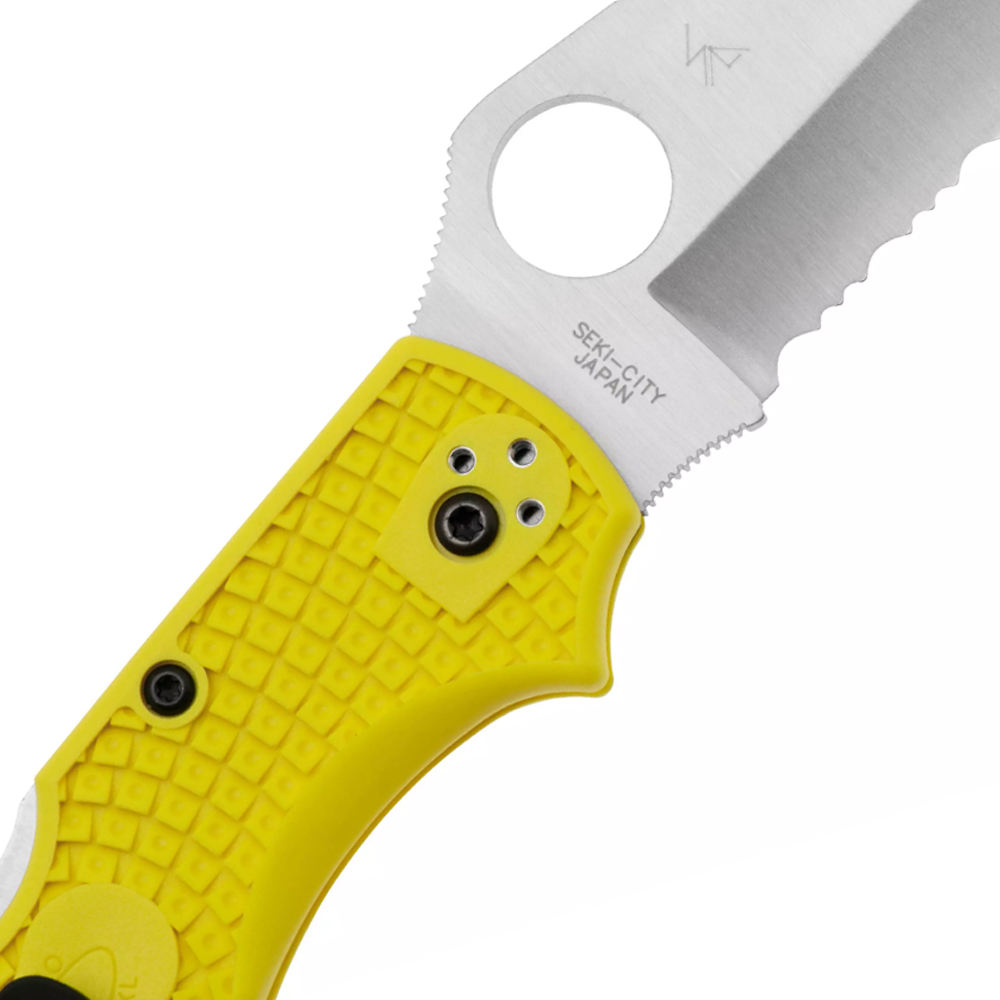 Spyderco C258SYL Stretch 2 XL Salt Yellow Serrated FRN H2 6