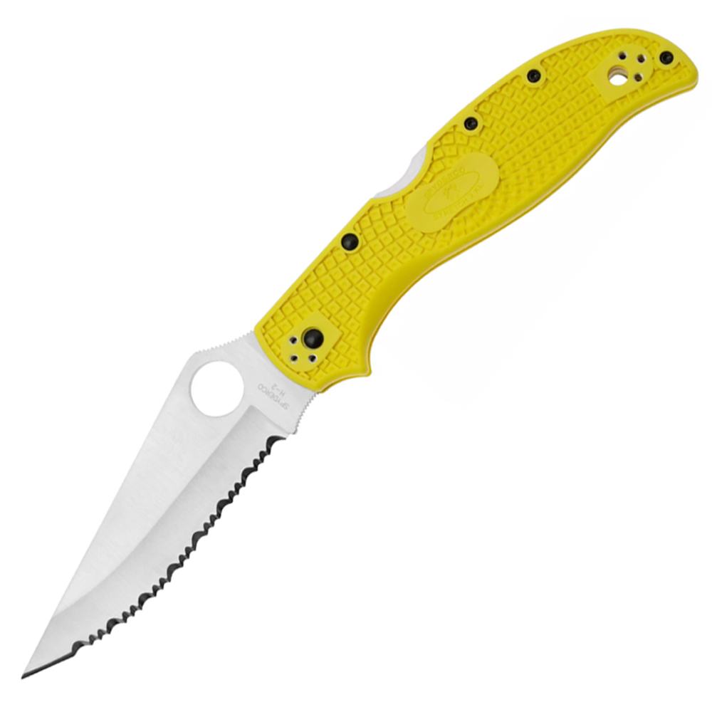 Spyderco C258SYL Stretch 2 XL Salt Yellow Serrated FRN H2 1
