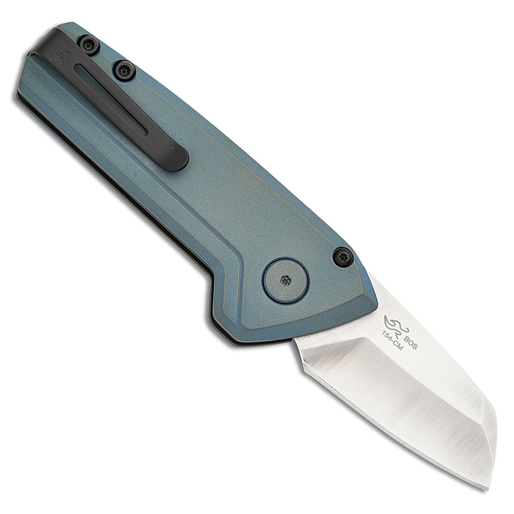 Buck 839 Mini Deploy AUTO Button Lock 154CM Blue Aluminum 2