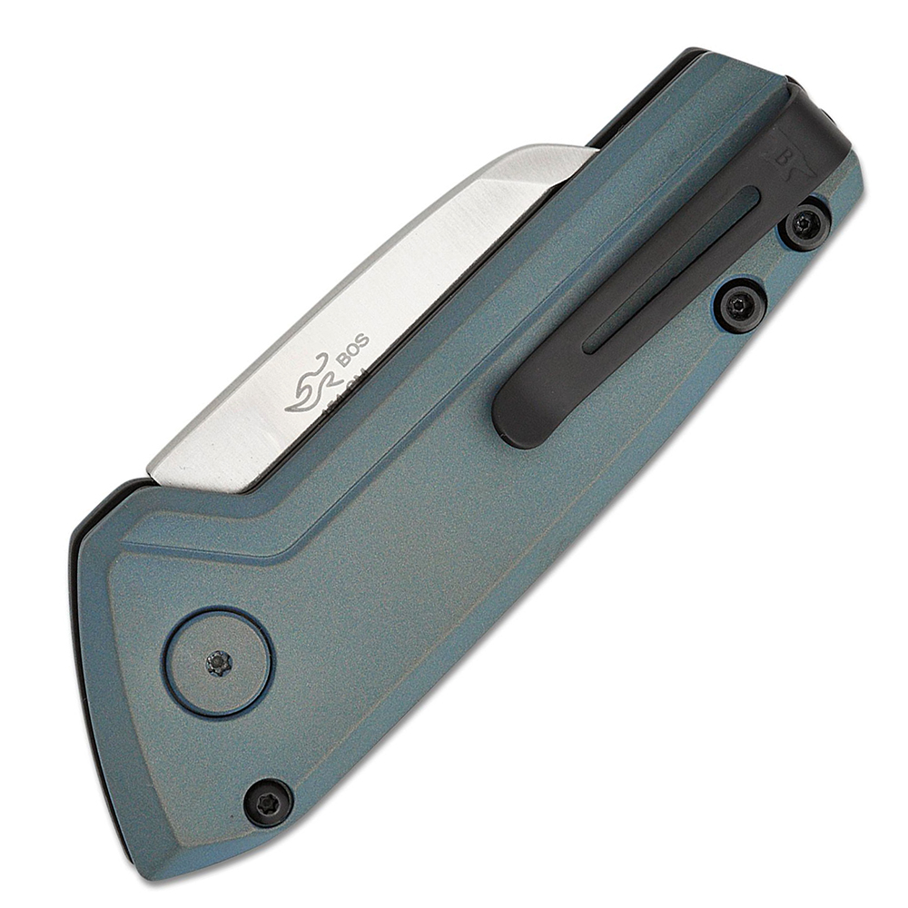 Buck 839 Mini Deploy AUTO Button Lock 154CM Blue Aluminum 4