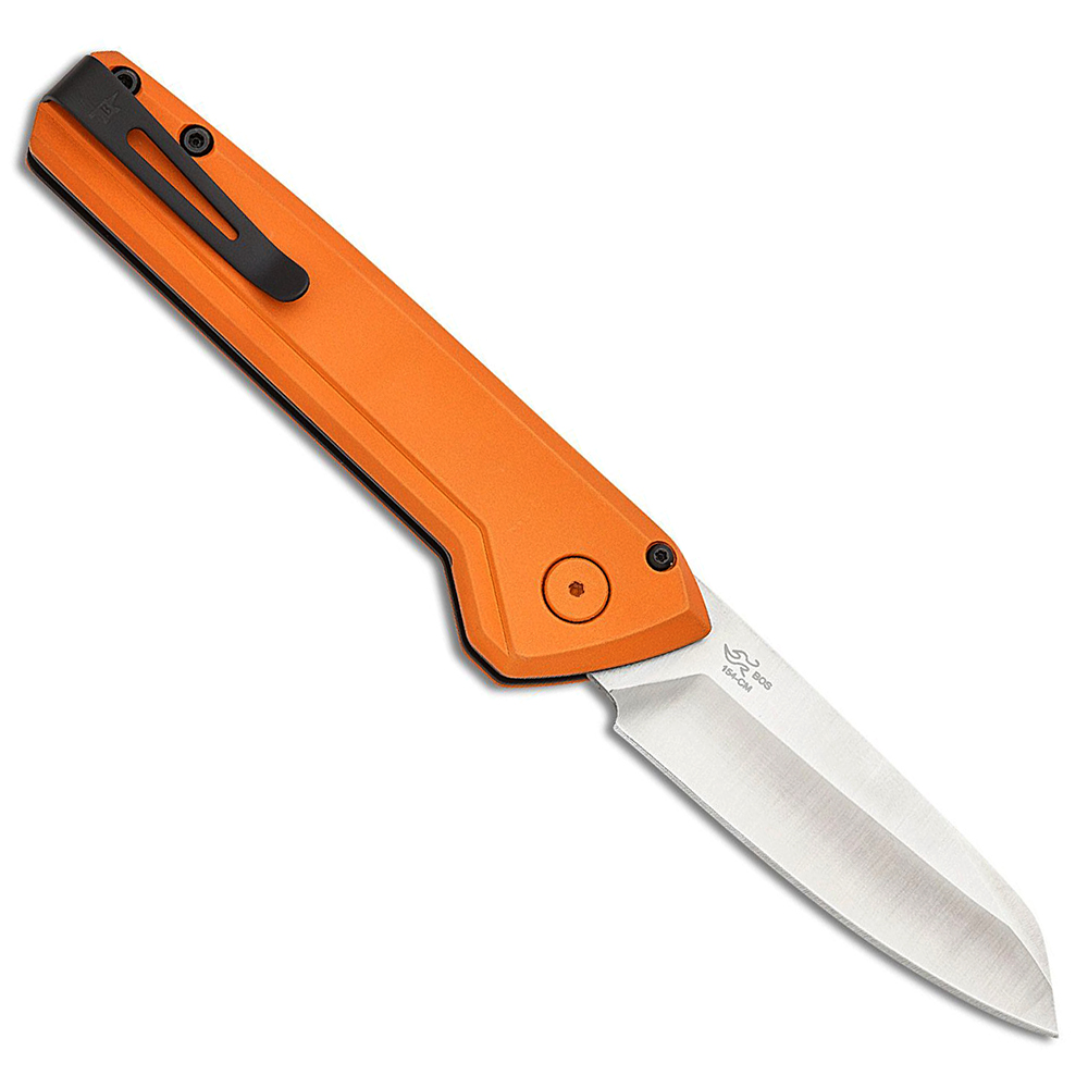 Buck 838 Deploy AUTO Button Lock 154CM Orange Aluminum 2