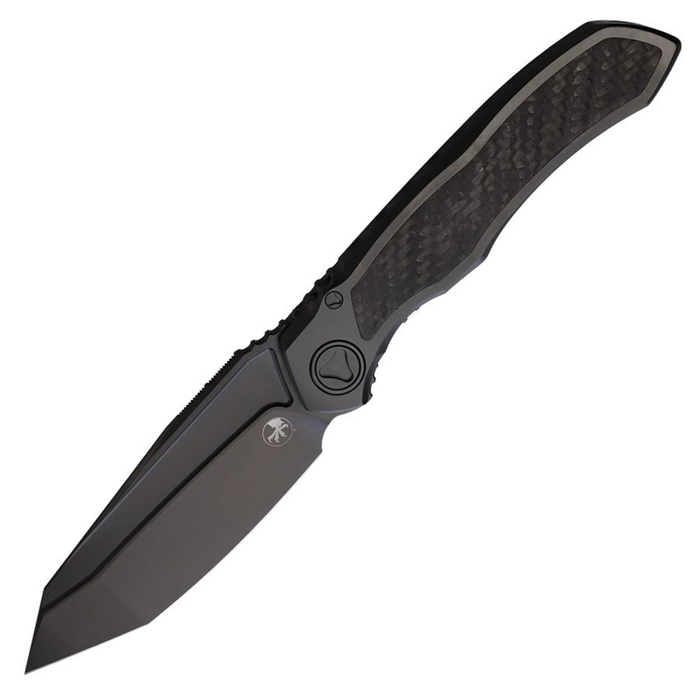 Microtech Anax M390 Black DLC Tanto Plain Blade MCT191C1DLC 1