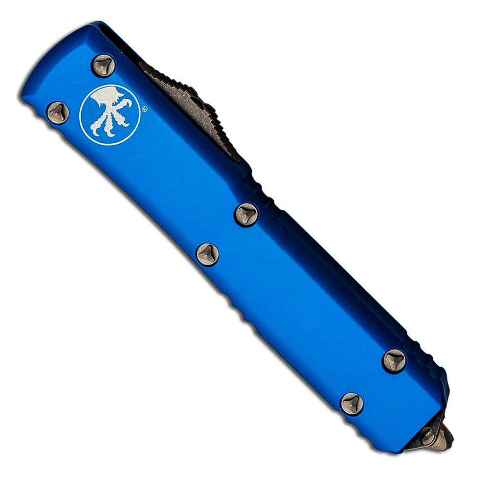 Microtech Ultratech AUTO OTF Apocalyptic Double Edge Dagger Blue Aluminum MCT12210APBL 2