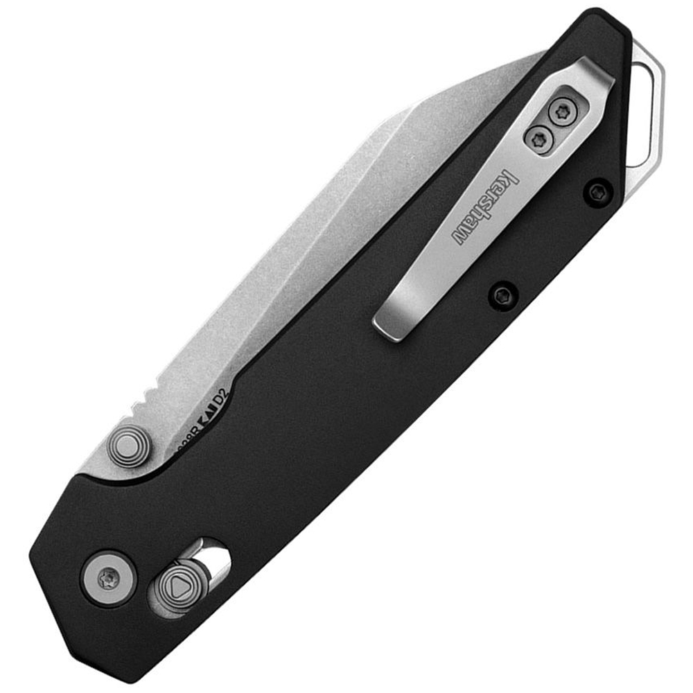 Kershaw 2038R Iridium DuraLock KVT D2 Stonewashed Reverse Tanto Black Aluminum 3