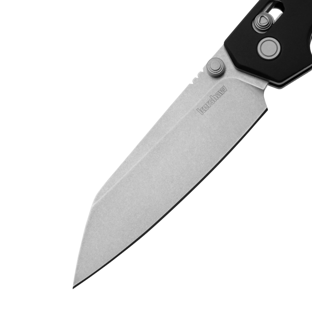 Kershaw 2038R Iridium DuraLock KVT D2 Stonewashed Reverse Tanto Black Aluminum 5