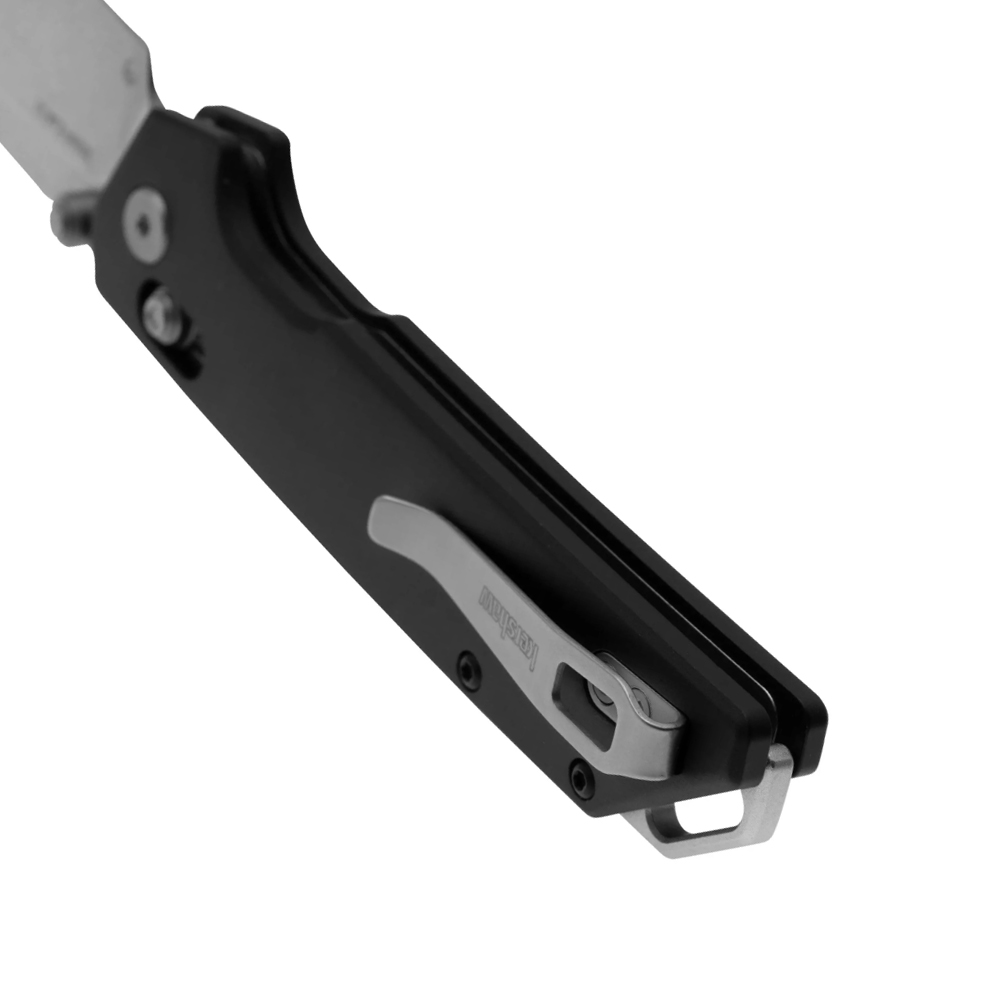 Kershaw 2038R Iridium DuraLock KVT D2 Stonewashed Reverse Tanto Black Aluminum 6