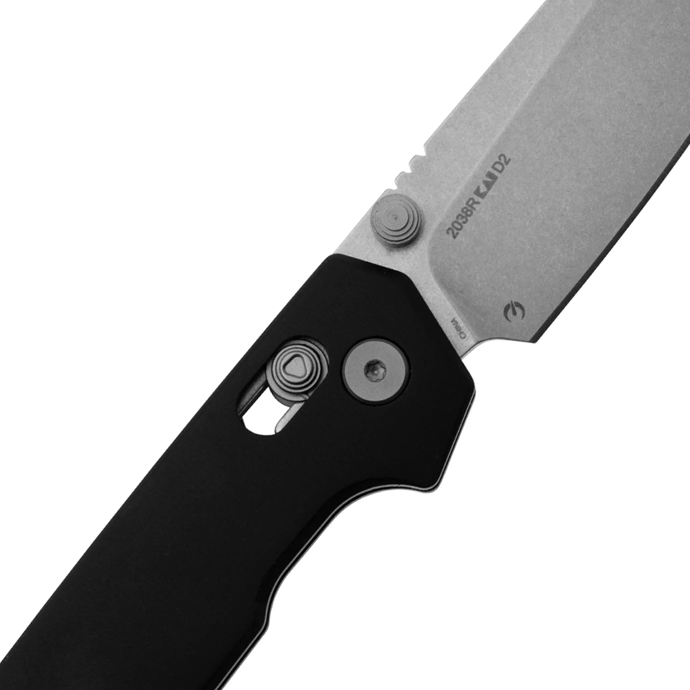 Kershaw 2038R Iridium DuraLock KVT D2 Stonewashed Reverse Tanto Black Aluminum 7