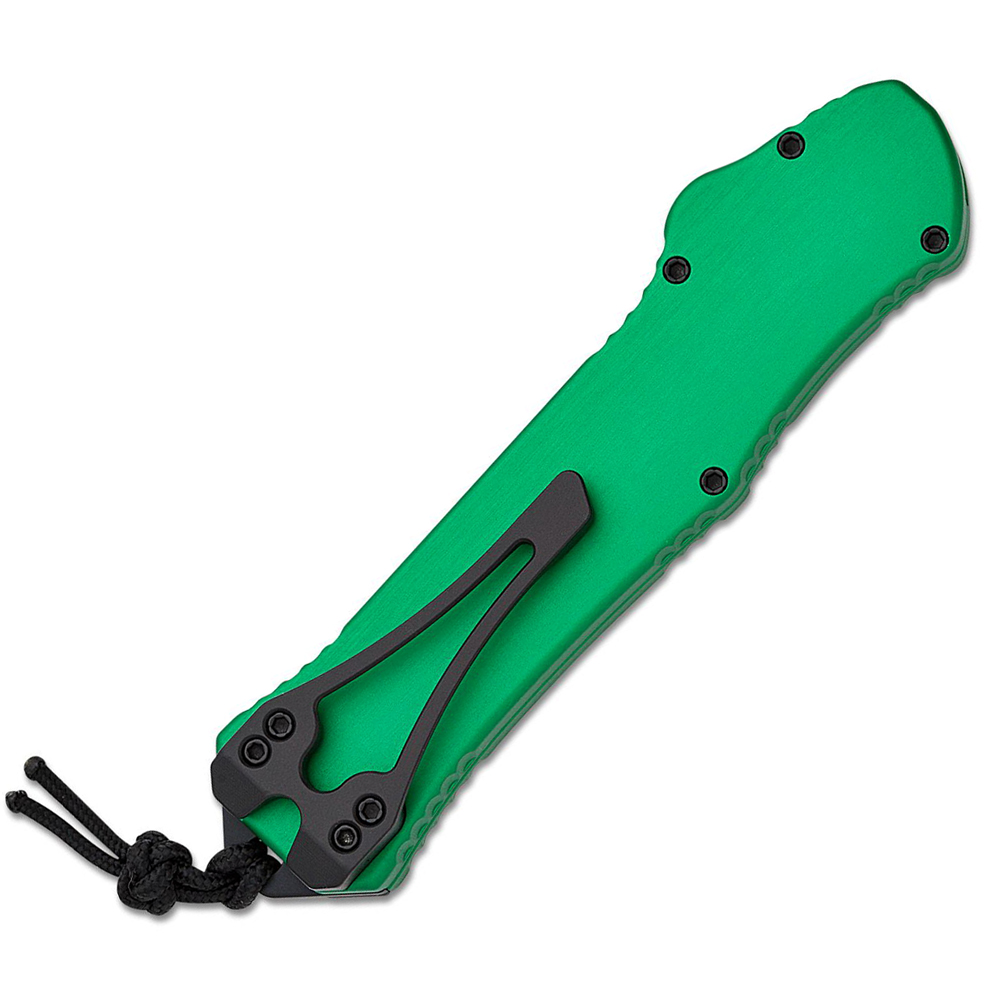 Heretic Knives Hydra OTF Auto CPM-MagnaCut Black DLC Two-Tone Tanto Toxic Green Aluminum H00611ATXGR 6