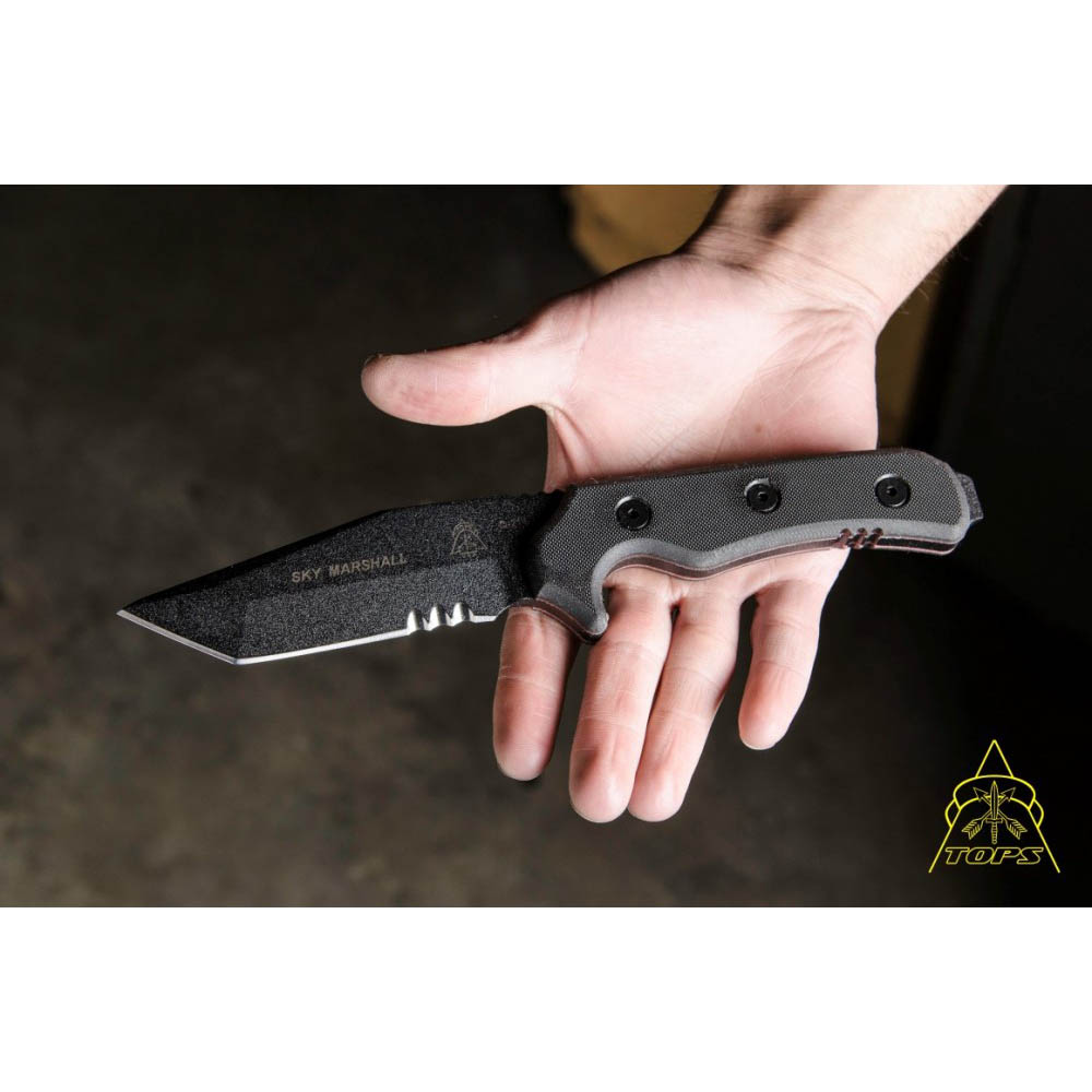 TOPS Sky Marshall Black Tanto Combo Blade SKY01 3