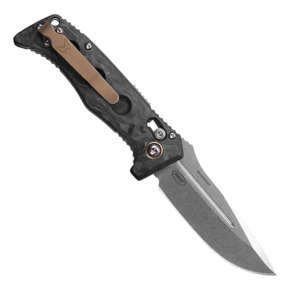 Benchmade 2730-03 Sibert Mini Auto Adamas CPM-MagnaCut Satin Marbled Carbon Fiber 3
