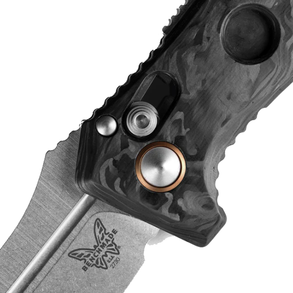 Benchmade 2730-03 Sibert Mini Auto Adamas CPM-MagnaCut Satin Marbled Carbon Fiber 4