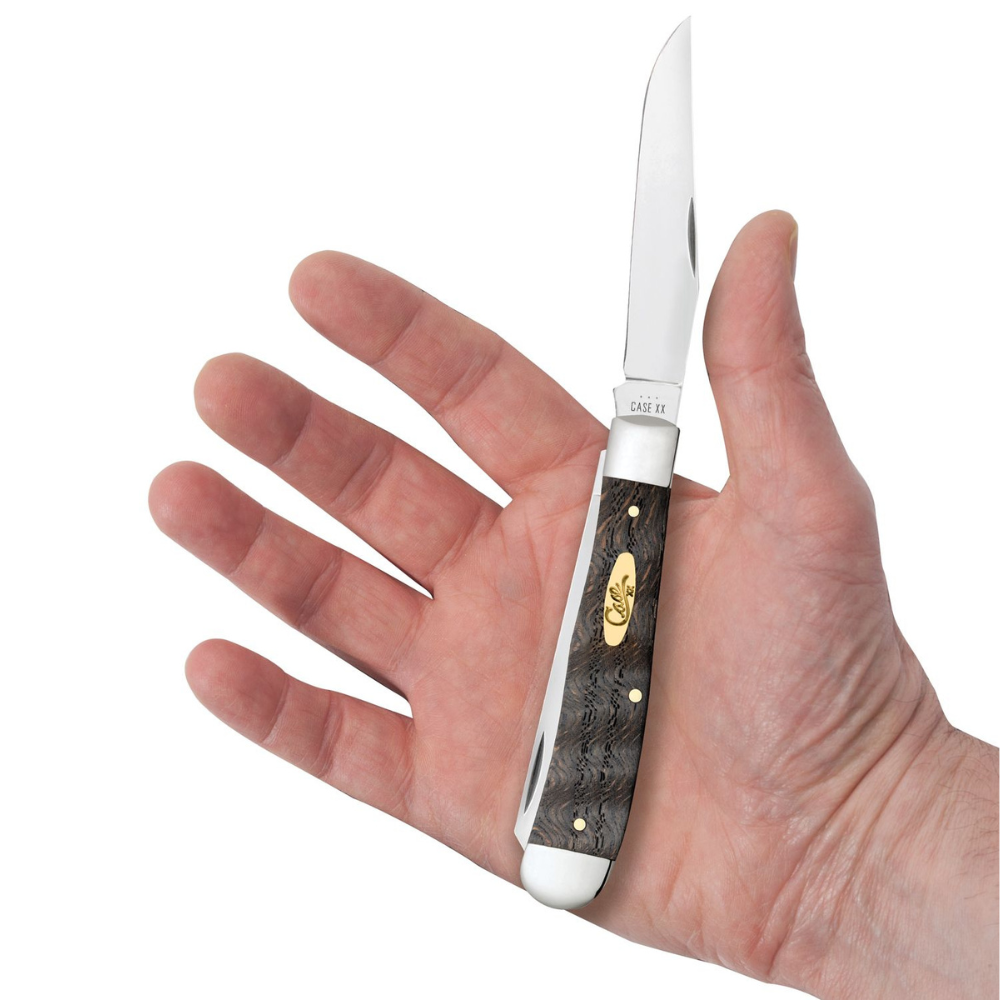 Case Smooth Black Curly Oak Trapper CA14000 2