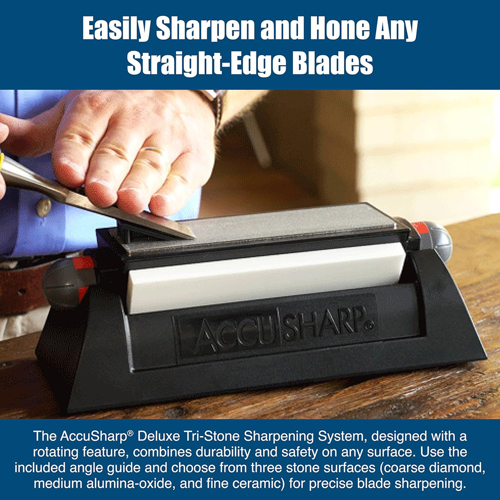 AccuSharp Tri-Stone Knife Sharpening System AS025C Sharpener 3
