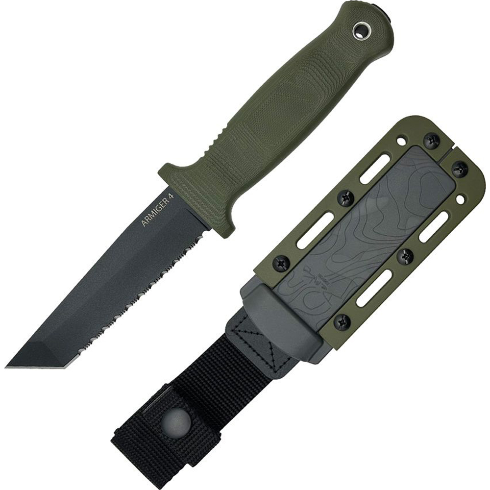 Demco Armiger 4 Fixed Blade Serrated Tanto OD DEM09658 2