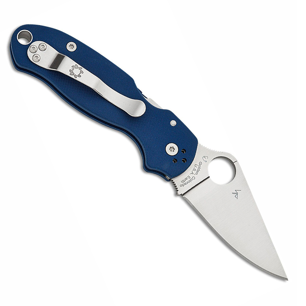 Spyderco Para 3 CPM-SPY27 Plain Satin Cobalt Blue G10 C223GPCBL 2