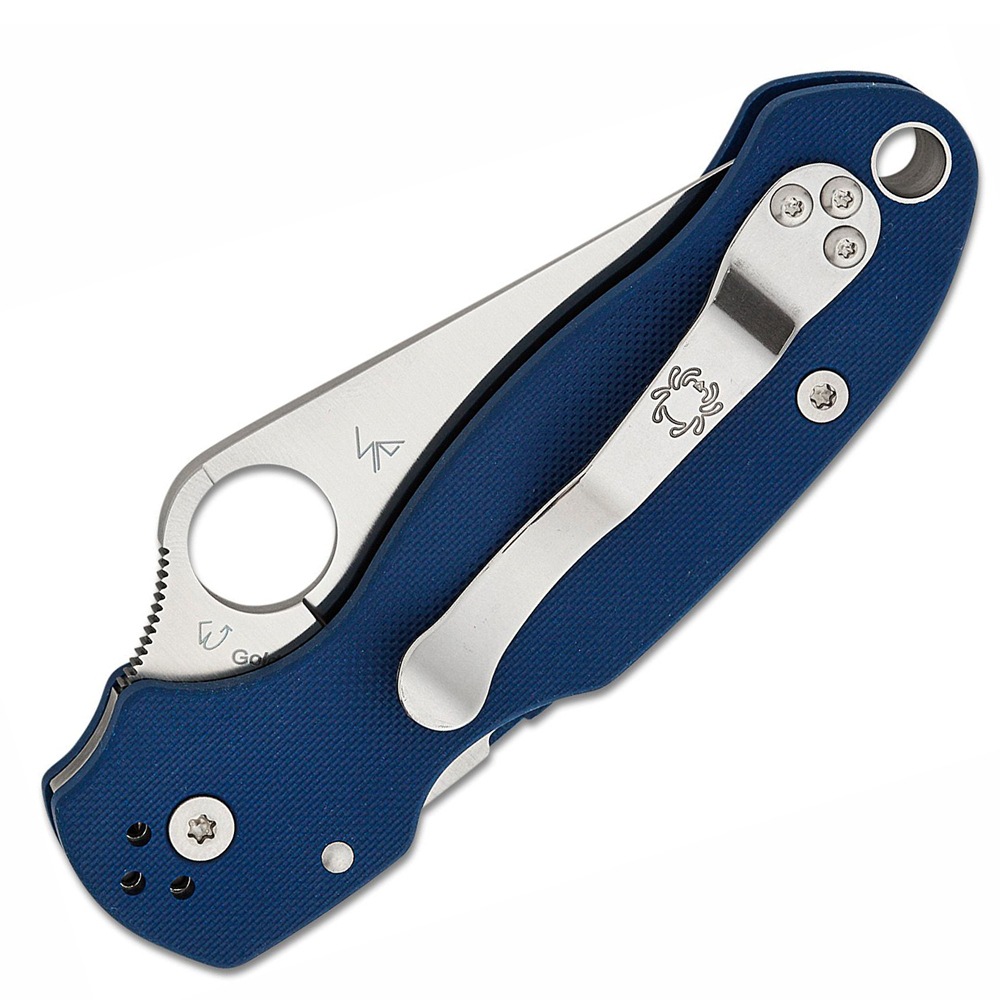 Spyderco Para 3 CPM-SPY27 Plain Satin Cobalt Blue G10 C223GPCBL 4
