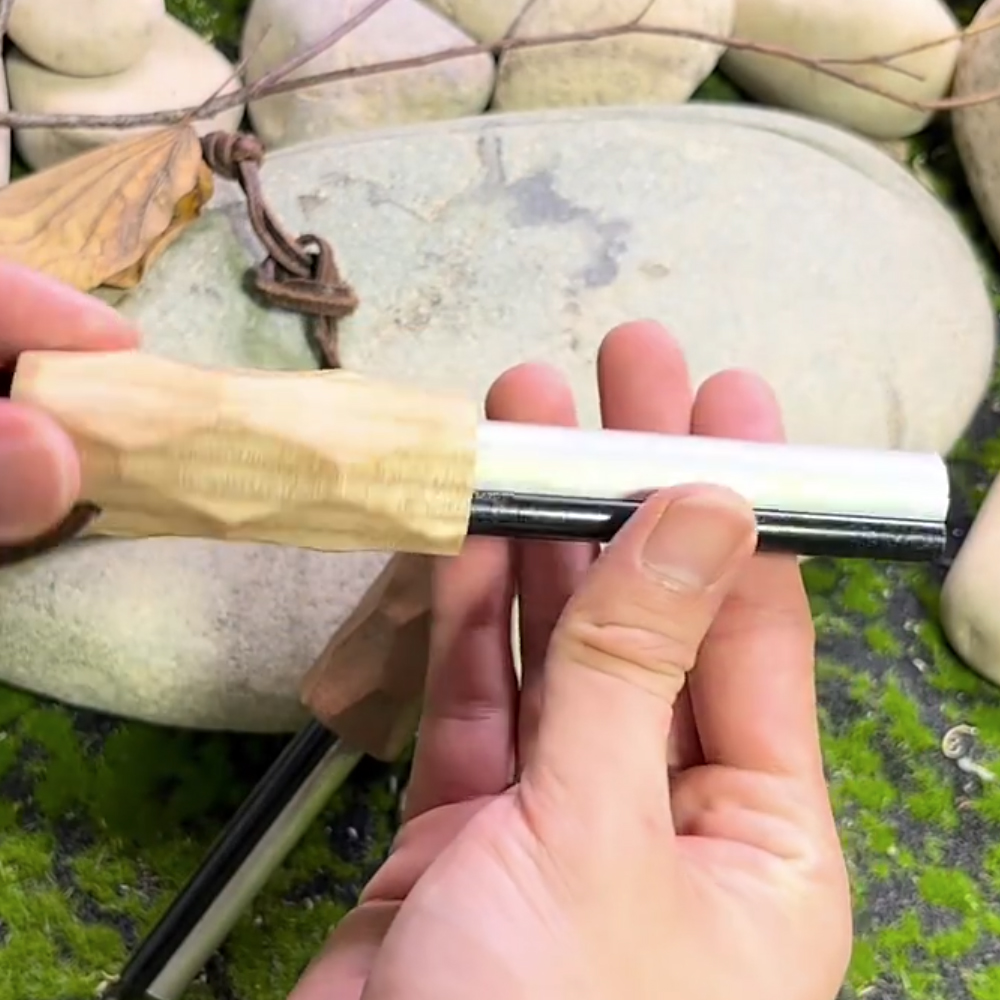 Two-Part Fire Starter KIT Firesteel + Magnesium Ferro Rod 6