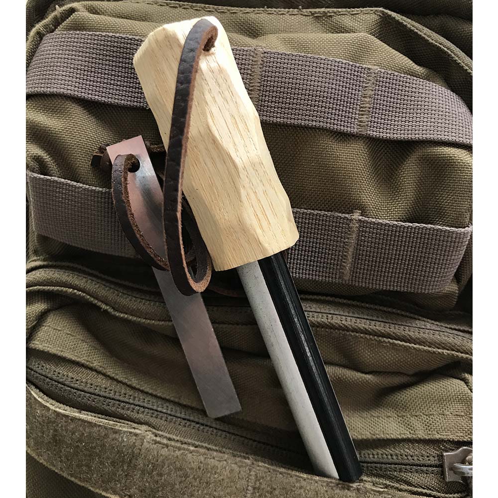 Two-Part Fire Starter KIT Firesteel + Magnesium Ferro Rod 5