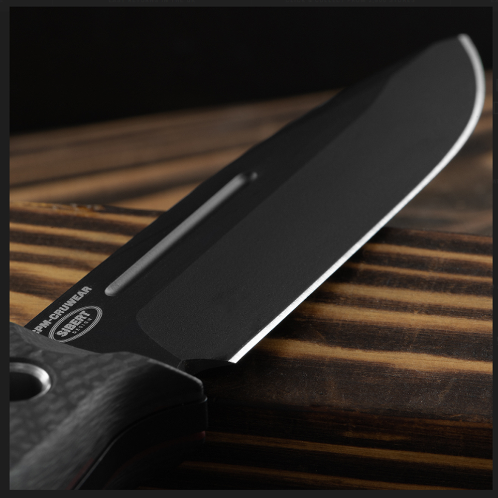 Benchmade Bushcrafter CPM-CruWear Black Carbon Fiber 163BK 8