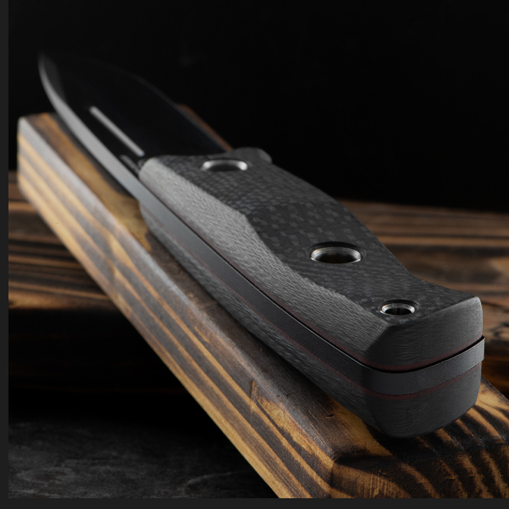 Benchmade Bushcrafter CPM-CruWear Black Carbon Fiber 163BK 9