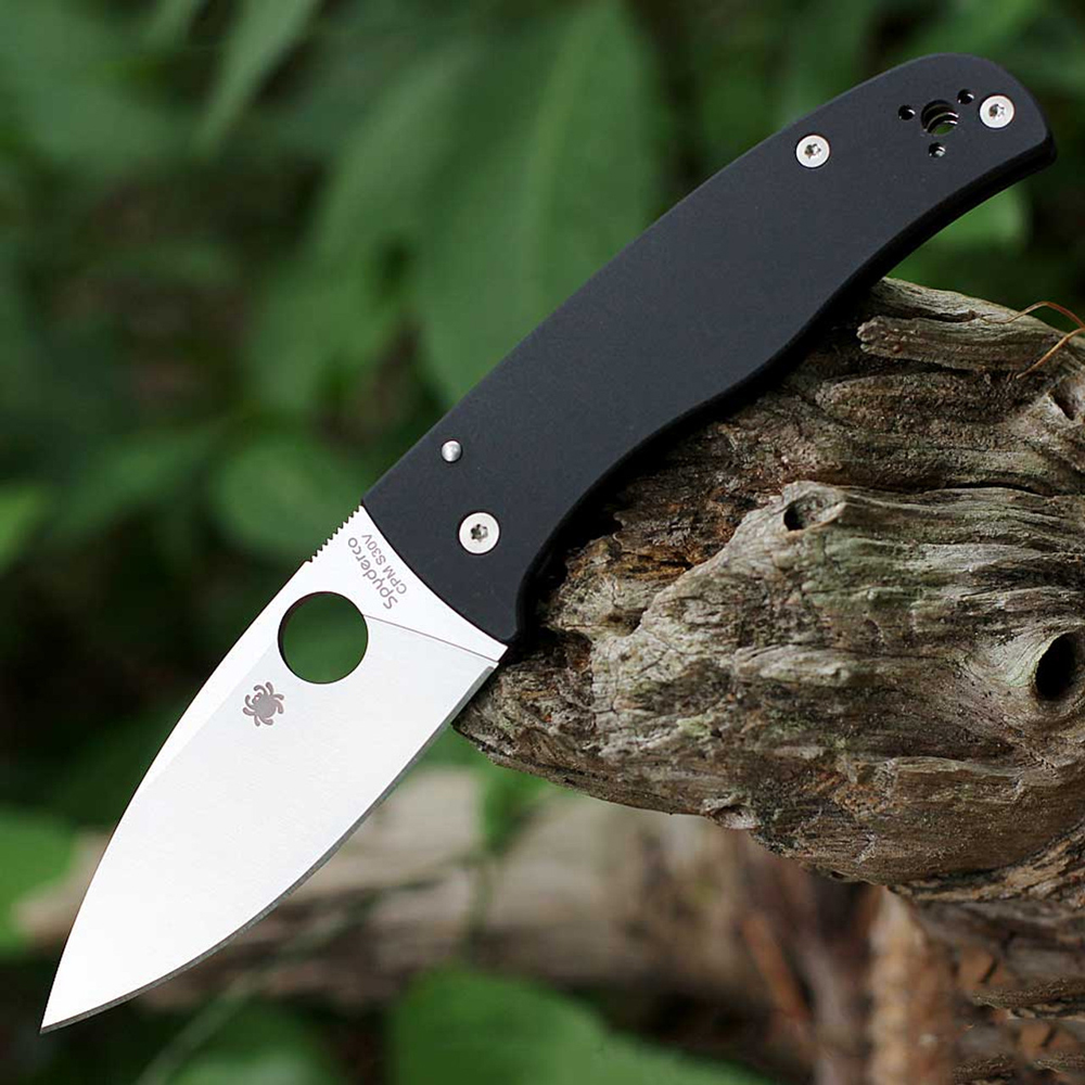 Spyderco Bodacious S30V Satin Leaf Shaped Plain C263GP 3