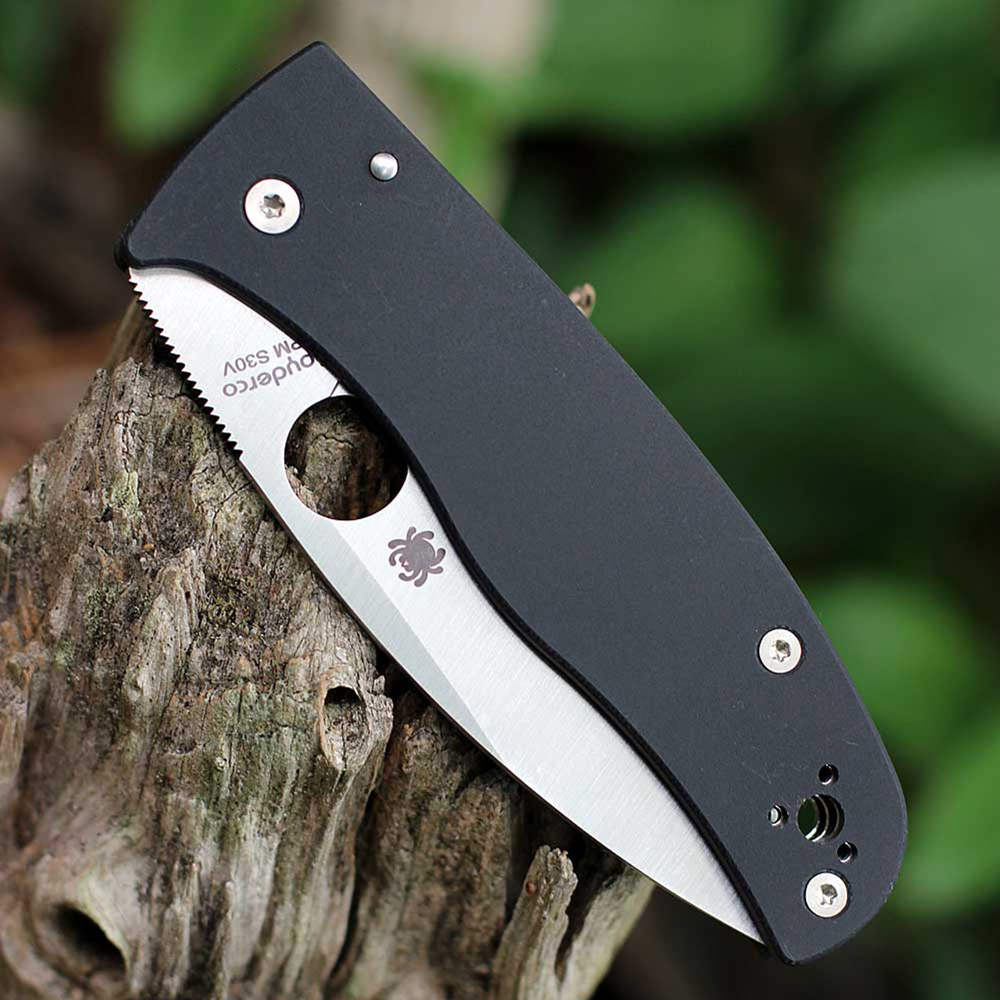 Spyderco Bodacious S30V Satin Leaf Shaped Plain C263GP 5