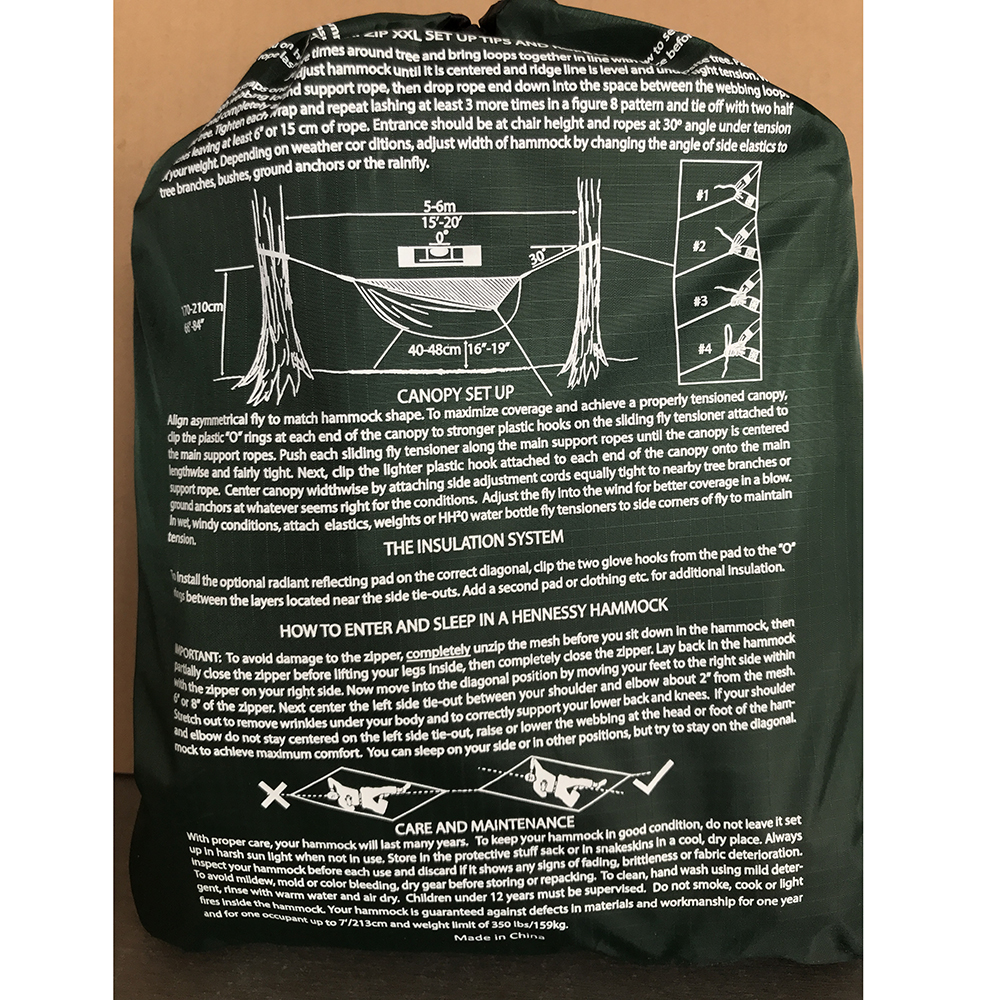 Hennessy Hammock Jungle Safari Zip XXL Hammock with Mosquito Net and Tarp 3