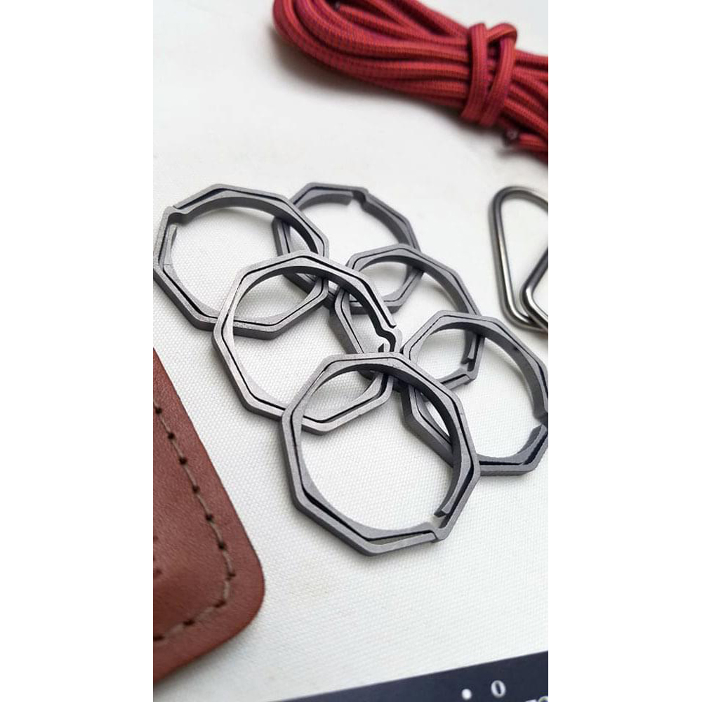 Thoriam Tactical Titanium Octagon Keyring Titanium Keyring 3