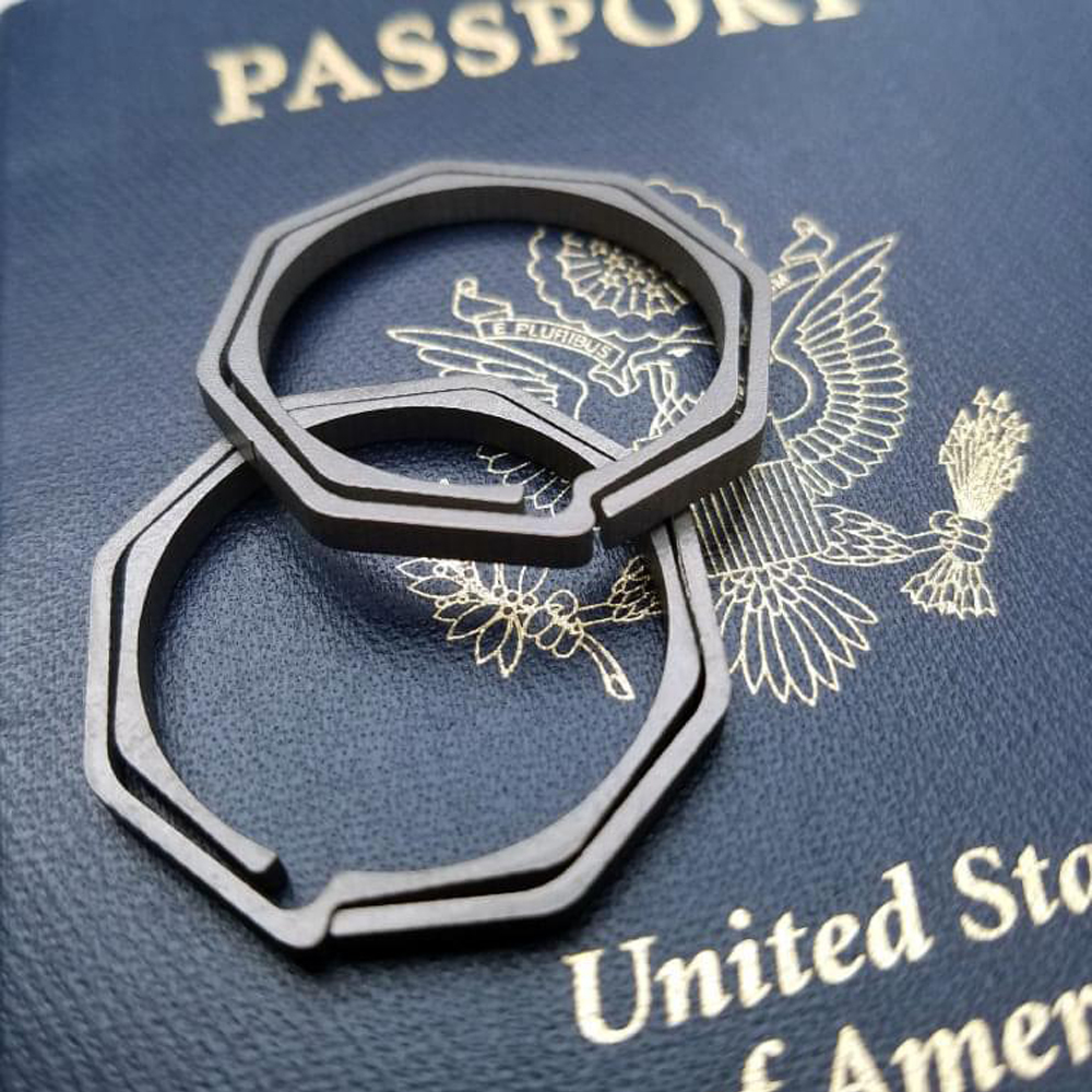 Thoriam Tactical Titanium Octagon Keyring Titanium Keyring 4