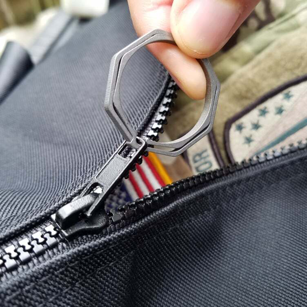 Thoriam Tactical Titanium Octagon Keyring Titanium Keyring 7