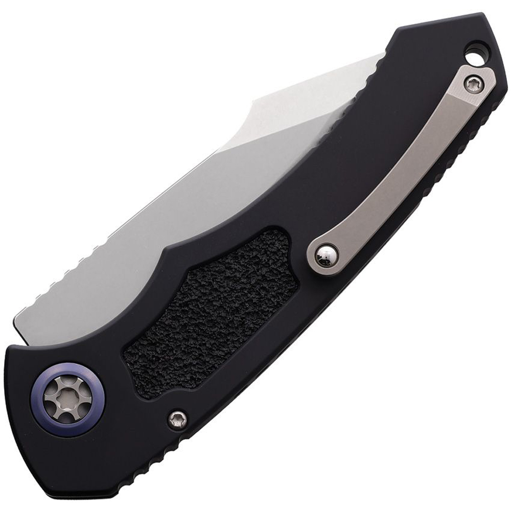 Heretic Auto Pariah CPM-MagnaCut Stonewashed Harpoon Blade Black Aluminum Handles H0482A 2