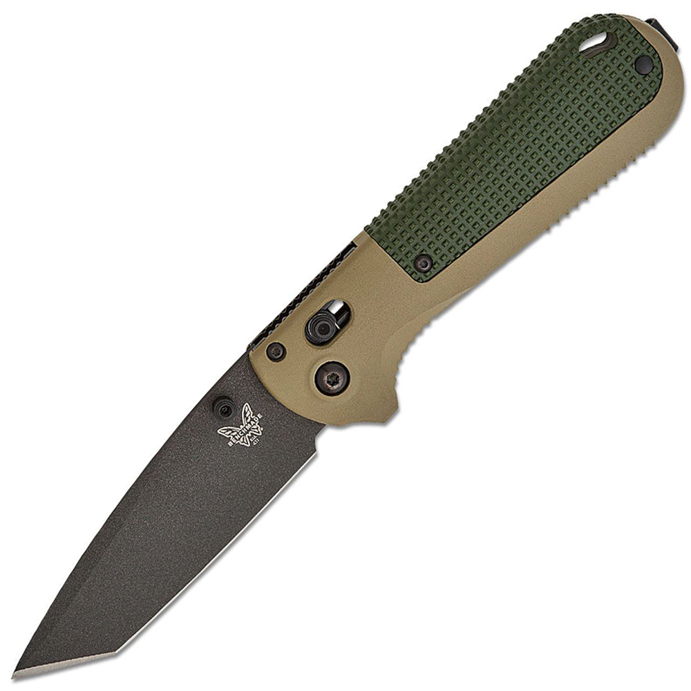 Benchmade Redoubt CPM-D2 Cobalt Cerakote Tanto Plain Ranger and Forest Green Grivory 431BK-1 1