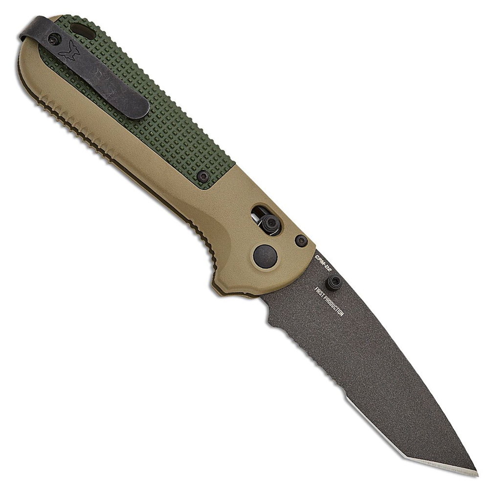 Benchmade Redoubt CPM-D2 Cobalt Cerakote Combo Tanto Ranger and Forest Green Grivory 431SBK-1 2