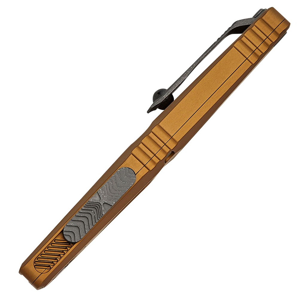 Microtech Combat Troodon Gen III AUTO OTF M390MK Apocalyptic Drop Point Tan Aluminum 1143-10APTA 5