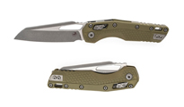 Microtech MSI RAM-LOK Manual Folding Bohler M390MK Apocalyptic Modified Sheepsfoot Plain Blade Tri-Grip Polymer OD Green 210T-10APPMOD