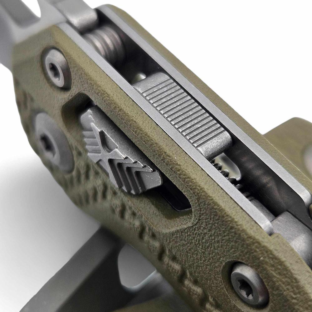 Microtech MSI RAM-LOK Manual Folding Bohler M390MK Apocalyptic Modified Sheepsfoot Plain Blade Tri-Grip Polymer OD Green 210T-10APPMOD 9