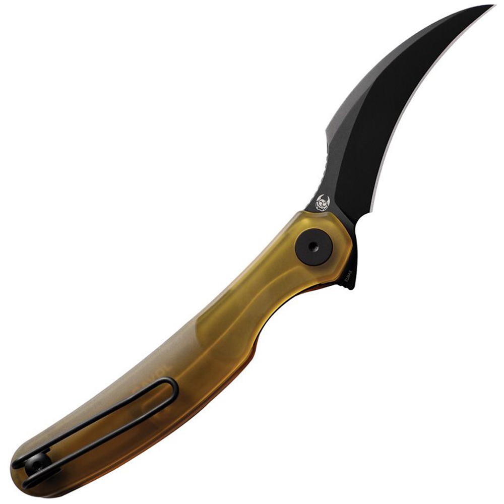 Cavol Mantis-C09 Ultem Handle ELMAX Flipper Pikal Knife Black PVE C09UD 3