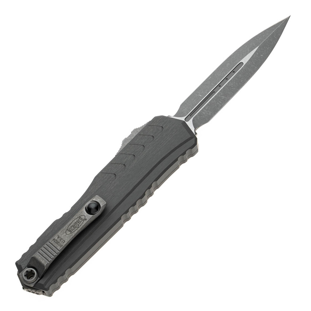Microtech Cypher II D/E Natural Clear Handle Apocalyptic Blade 1242-10APNC 2