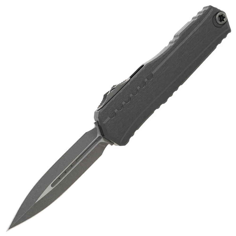 Microtech Cypher II D/E Natural Clear Handle Apocalyptic Blade 1242-10APNC 1