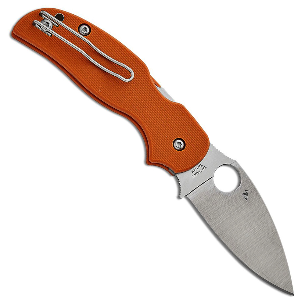 Spyderco Sage 5 Compression Lock CPM-REX 121 Satin Blade Burnt Orange G10 C123GBORP 2