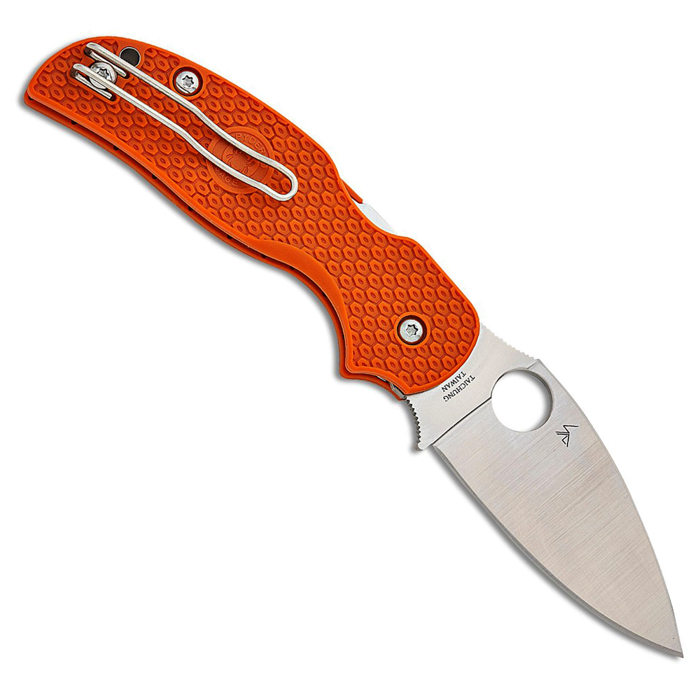 Spyderco Sage 5 Compression Lock CPM-REX 121 Satin Blade Burnt Orange FRN C123BORP 2