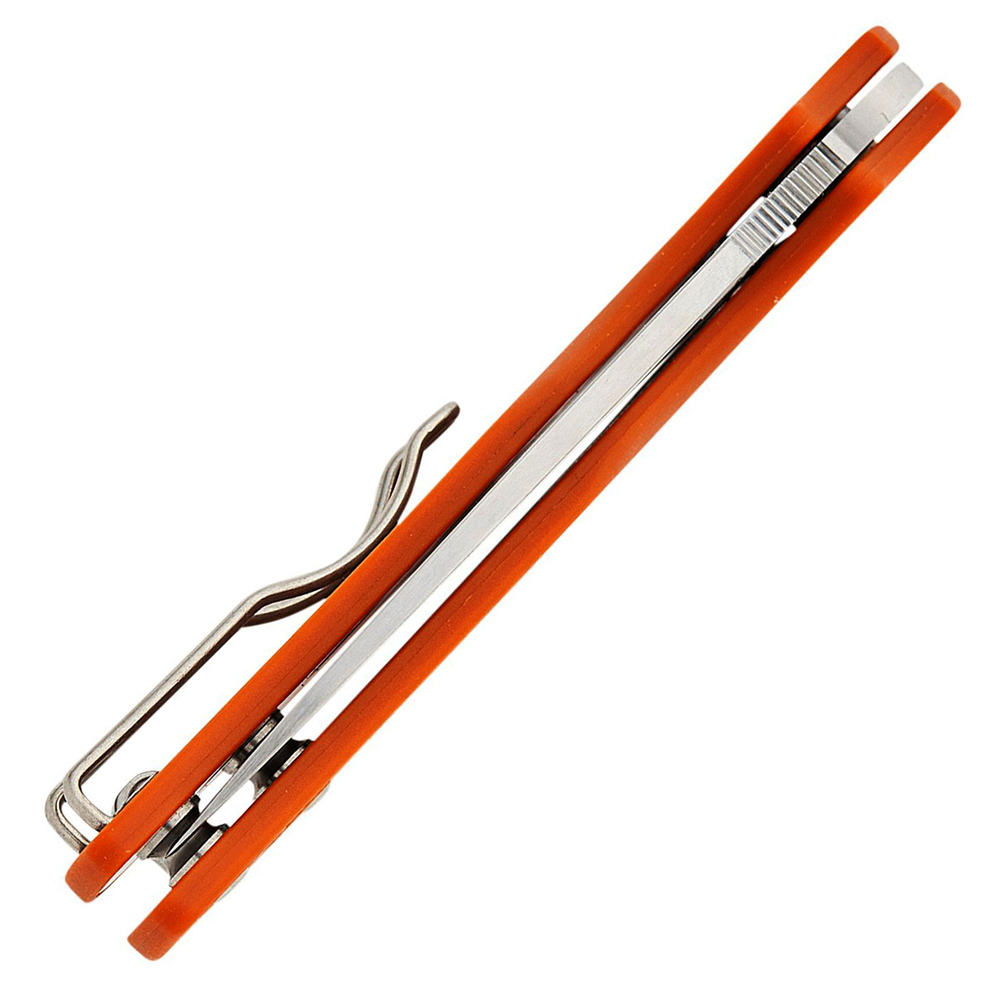 Spyderco Sage 5 Compression Lock CPM-REX 121 Satin Blade Burnt Orange FRN C123BORP 5