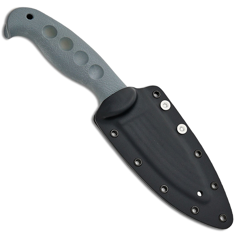 Spyderco Temperance Lightweight Sprint Run CPM-CruWear Satin Serrated Blade Molded Gray FRN Handles Boltaron Sheath with G-Clip FB05SGY 4