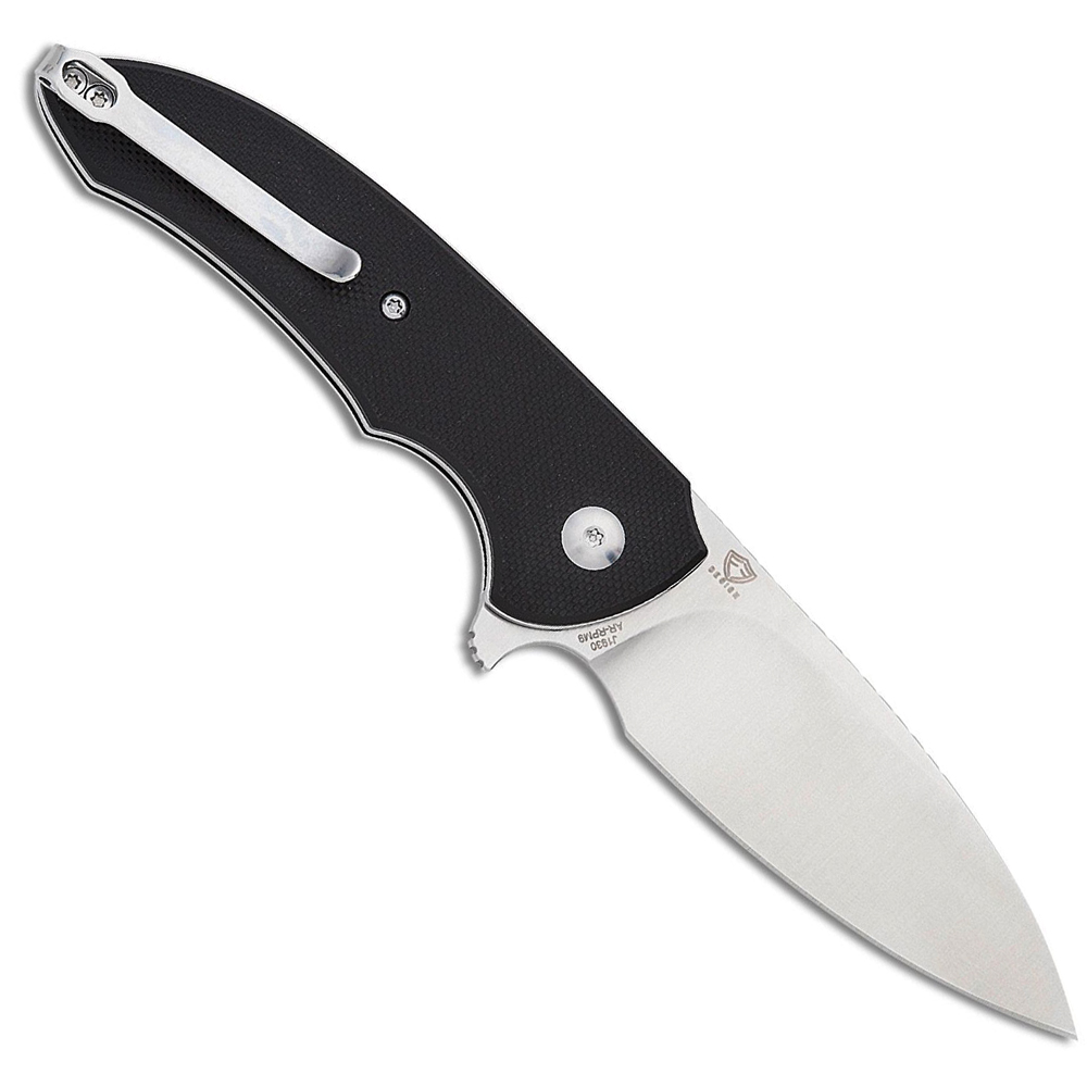 CJRB Space Cowboy Button Lock Flipper AR-RPM9 Drop Point J1930-BK 2