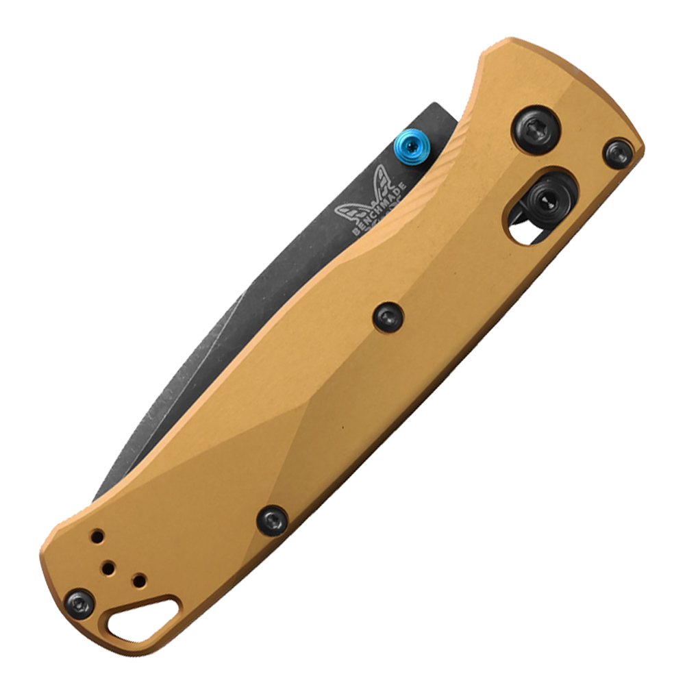 Benchmade 535BK-07 Bugout M390 Black DLC Battlewashed Burnt Brass Aluminum 3