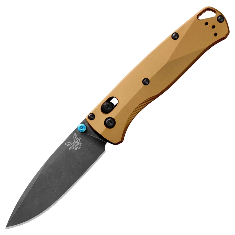 Benchmade 535BK-07 Bugout M390 Black DLC Battlewashed Burnt Brass Aluminum 1