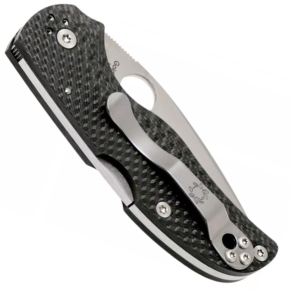 Spyderco Native 5 S90V Satin Plain Fluted Carbon Fiber C41CFFP5 4