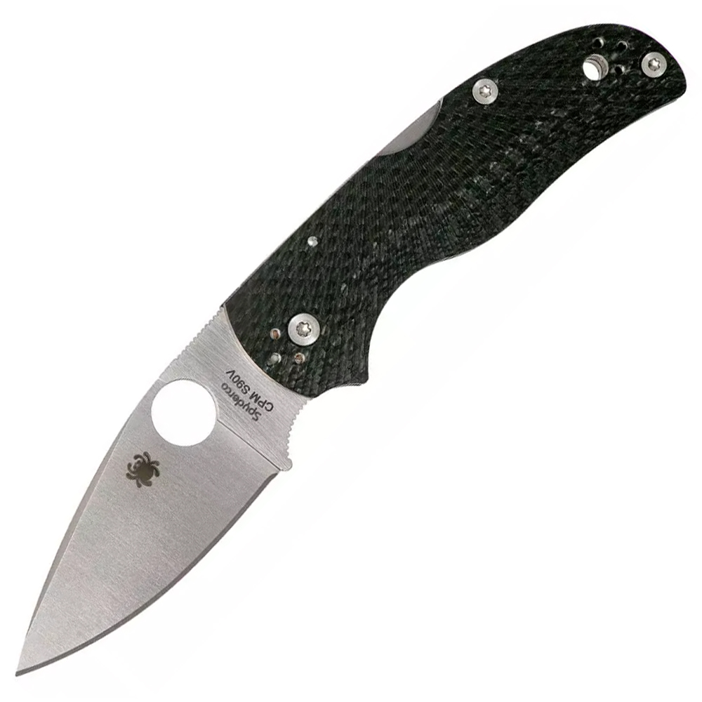 Spyderco Native 5 S90V Satin Plain Fluted Carbon Fiber C41CFFP5 1